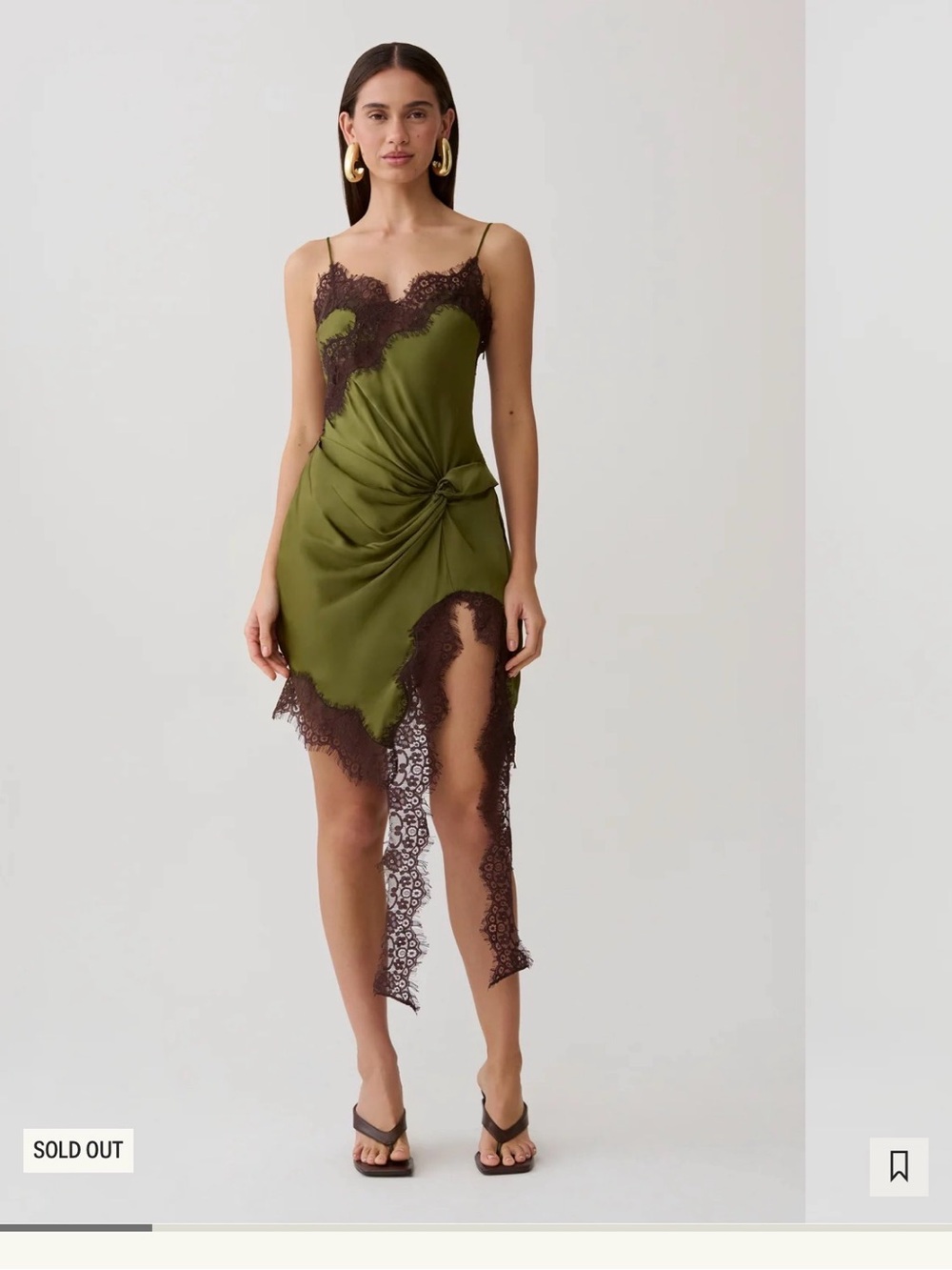 Meshki Amber Satin Lace Dress